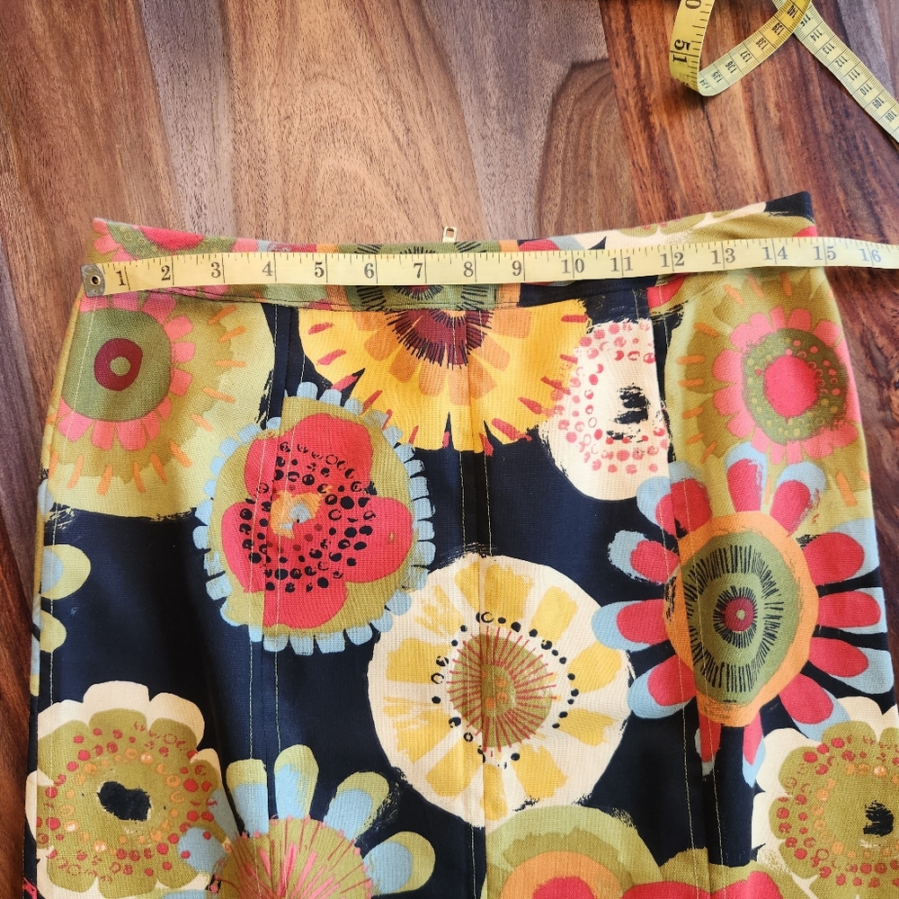 Handmade by me Floral Flower Skirt Size 6 Midi Mini Above Knee Pencil - Picture 3 of 7